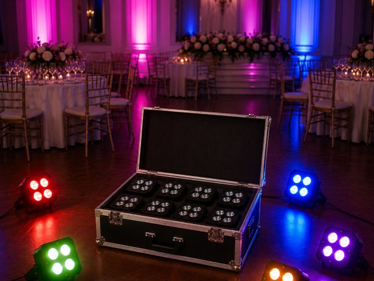 8x Akku LED Spots inkl. Case