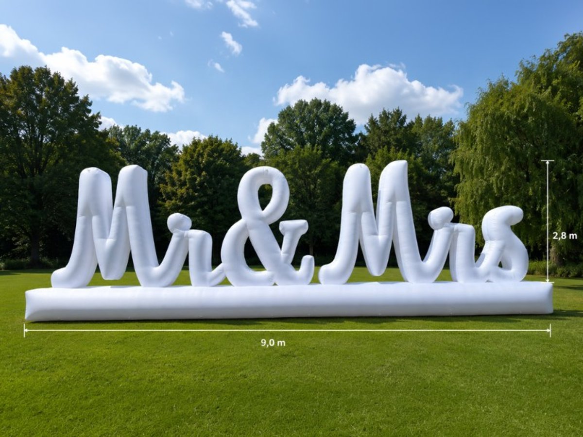 9m aufblasbares Mr & Mrs